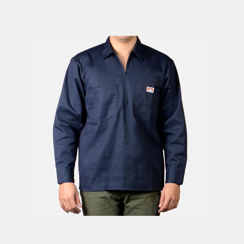 Original Ben Davis 1/2 zip Long sleeve Navy Shirt